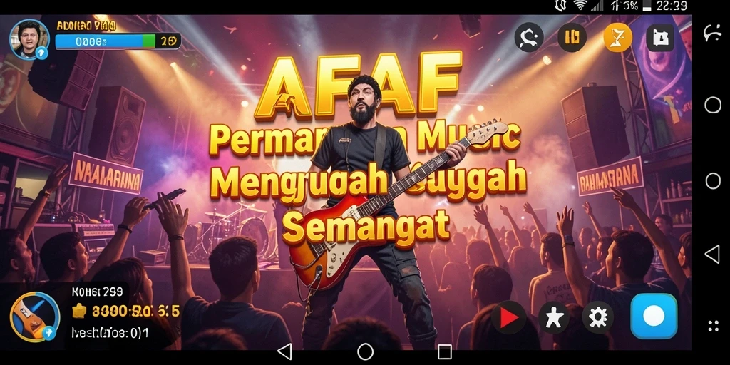 Tampilan gameplay AFAF yang penuh warna dan dinamis.