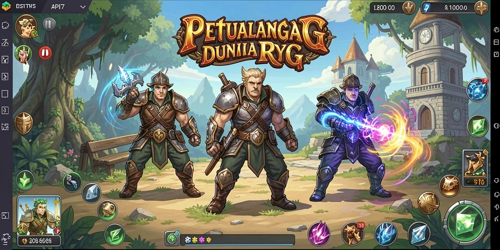 Tampilan gameplay RPG yang seru dan mendebarkan di API77.