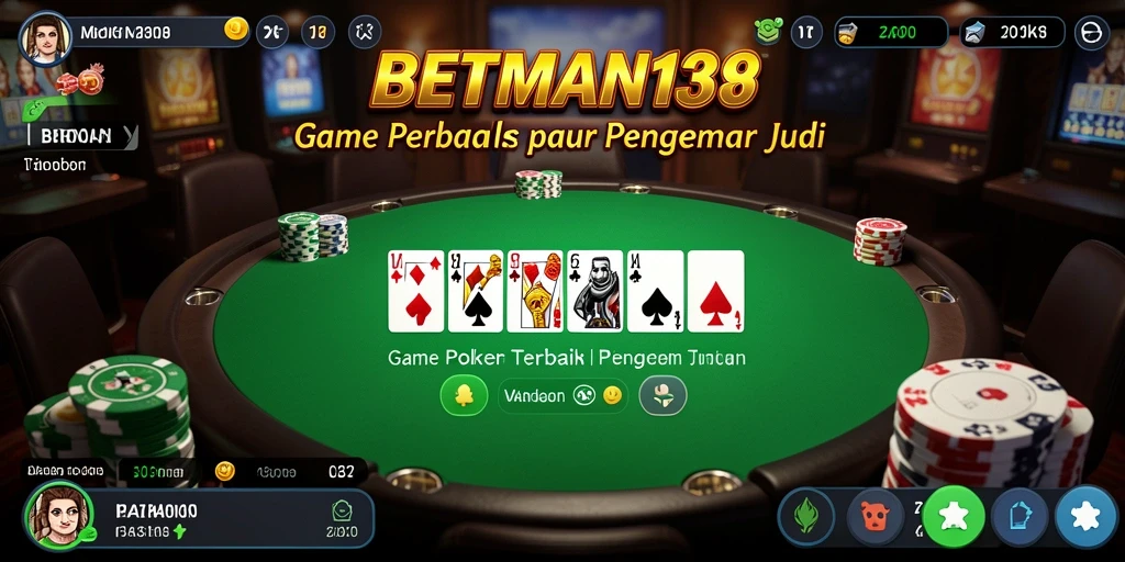 Tangkapan layar BETMAN138 menampilkan gameplay seru di meja Poker.
