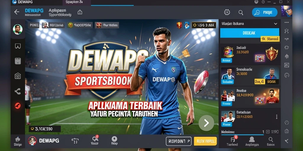 Tampilan interaktif gameplay sportsbook DEWAPG