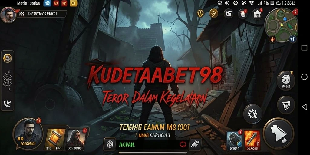 Tampilan gameplay KUDETABET98 dengan suasana Horror yang mencekam.