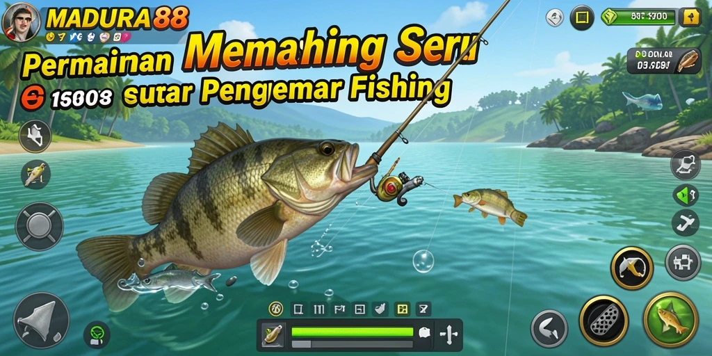 Gameplay MADURA88 menampilkan pengalaman memancing yang seru dan realistis.