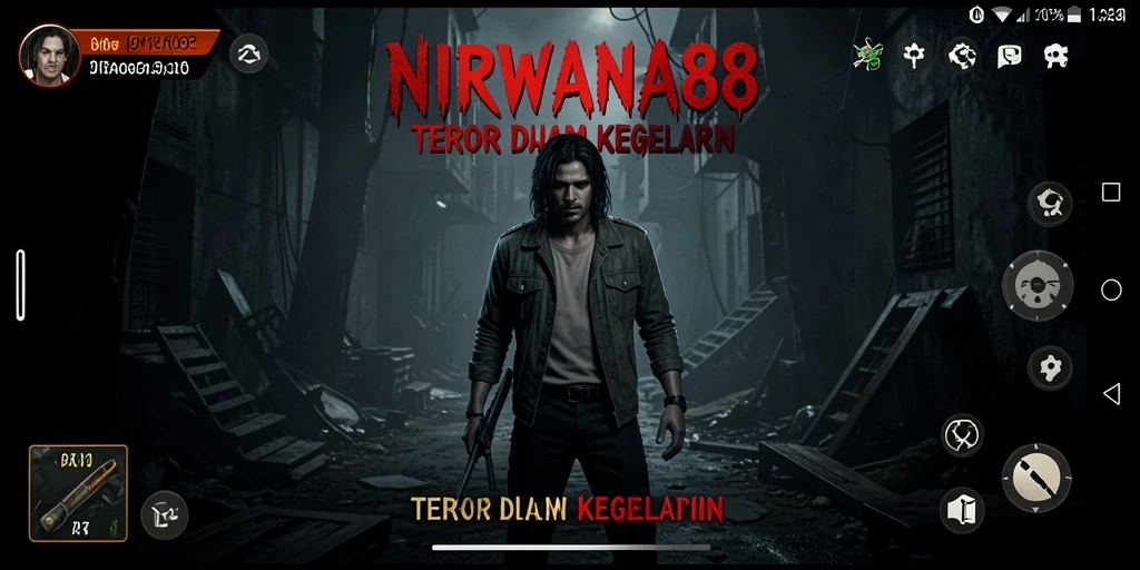 Tangkapan layar gameplay NIRWANA88 yang penuh ketegangan dan kengerian.