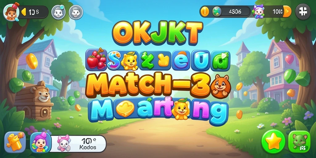Tampilan gameplay menarik dari OKJKT yang penuh warna.