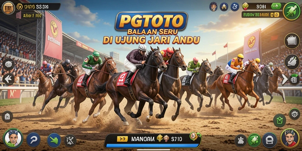 Tampilan gameplay PGTOTO dengan aksi balapan seru dan mobil cepat.