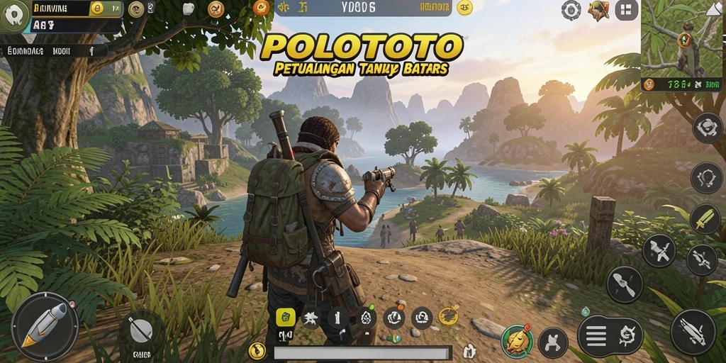 Screenshot gameplay yang menampilkan eksplorasi dunia Open World yang luas.