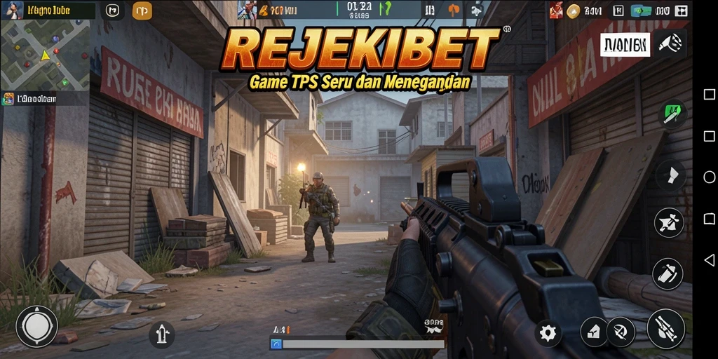 Screenshot utama REJEKIBET menunjukkan serunya gameplay TPS yang menegangkan.