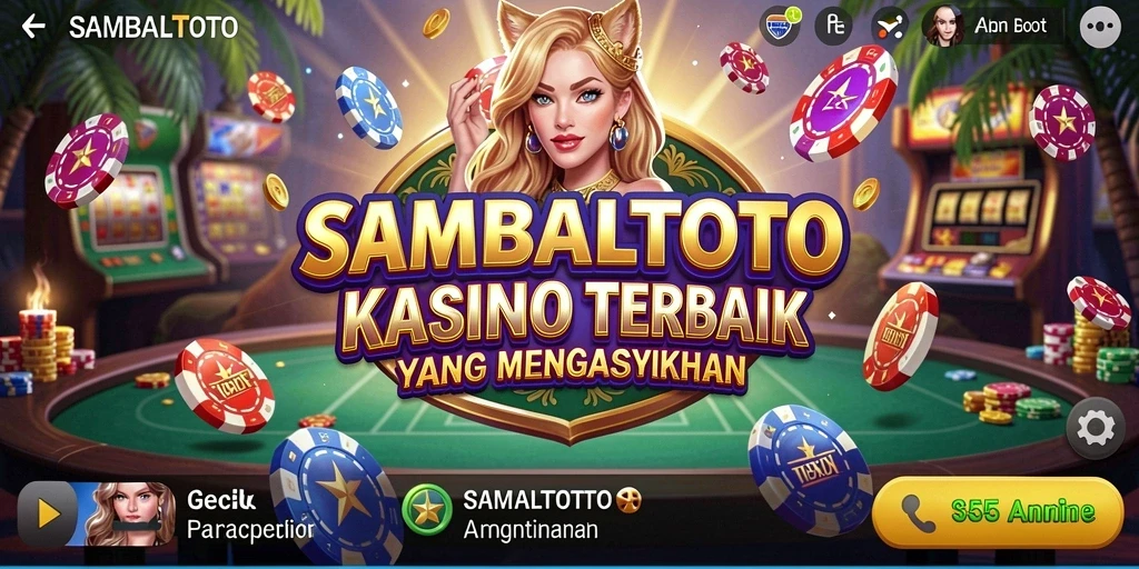 Tampilan menarik dari gameplay <strong>SAMBALTOTO</strong> dengan suasana Kasino yang menggairahkan.
