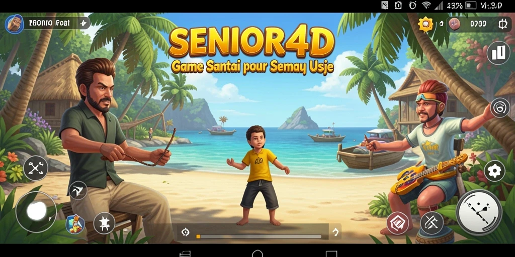 Menampilkan gameplay seru dan penuh warna SENIOR4D.