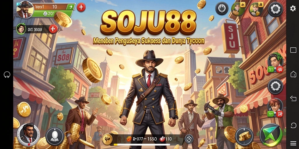 Tangkapan layar utama SOJU88 yang menampilkan gameplay Tycoon yang menarik.