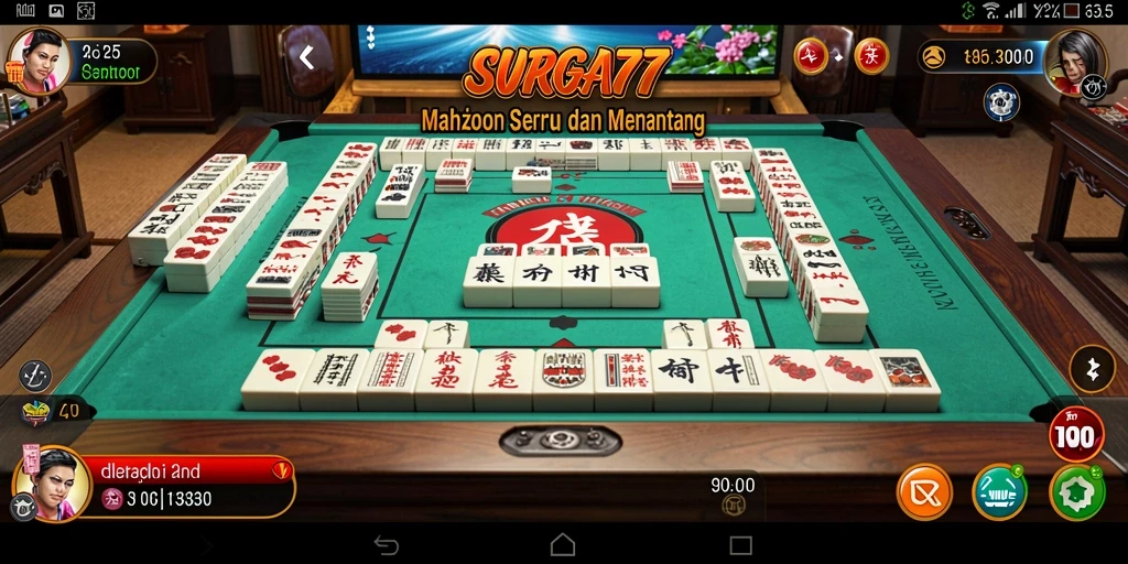 Tampilan gameplay SURGA77 yang menarik dengan tingkat kesulitan Mahjong.