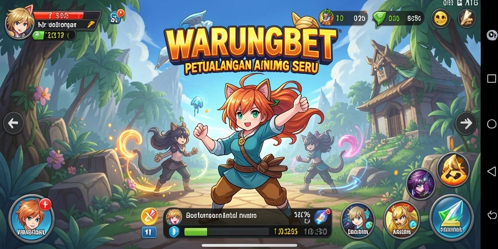 Tampilan gameplay seru dalam dunia Anime di WARUNGBET.